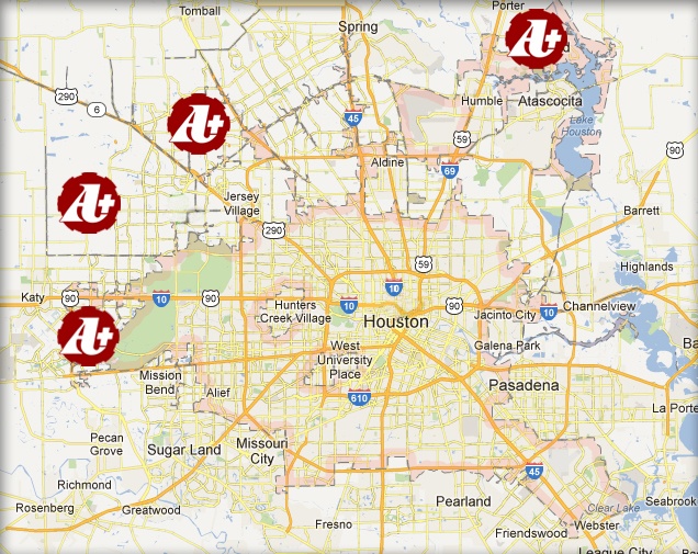 transmission repair houston locations map